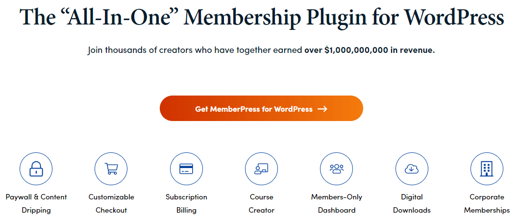 homepage of memberpress